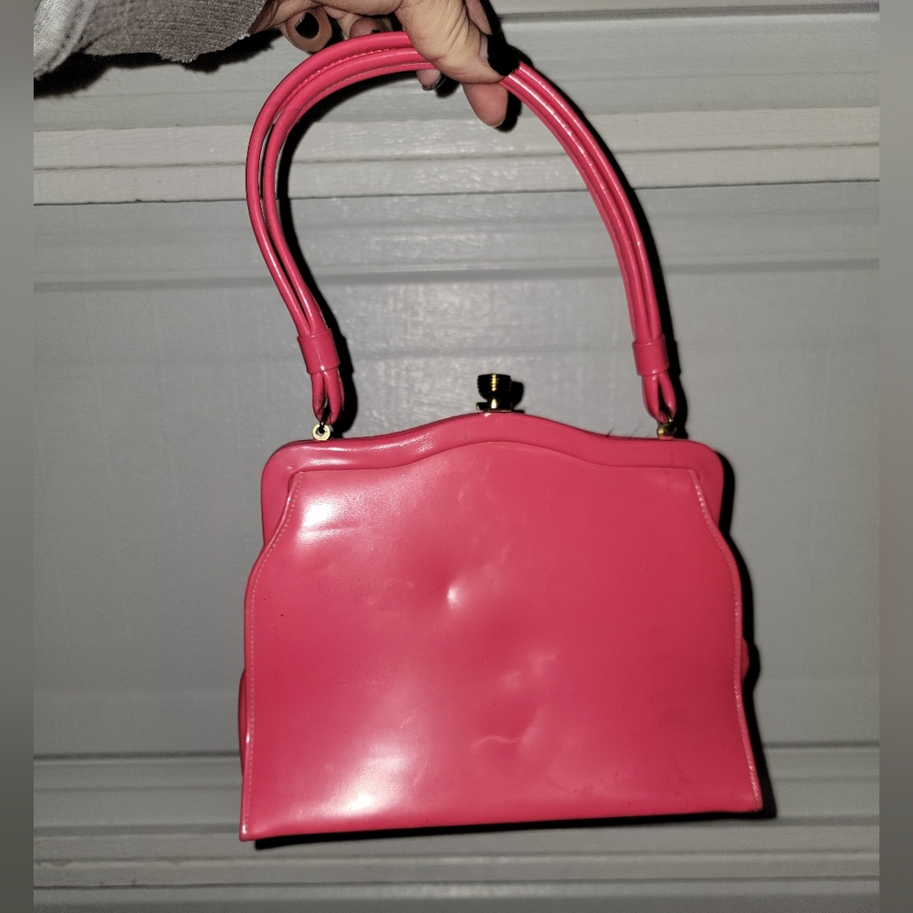 Theodore California vintage pink latch purse